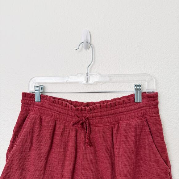 [Aerie] Red Endless Summer Shorts Summer Burgundy Lounge Sweatshorts Sz Medium M - Picture 4 of 12